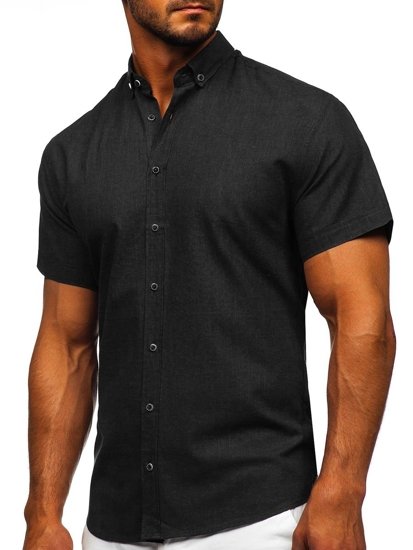 Men's Short Sleeve Shirt Black Bolf 20501