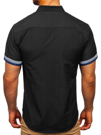 Men's Short Sleeve Shirt Black Bolf 2911