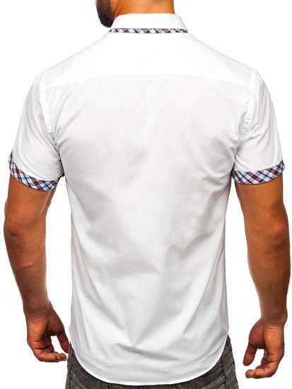 Men's Short Sleeve Shirt White Bolf 6540