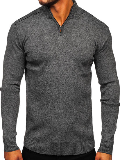 Men's Stand Up Sweater Graphite Bolf S8279