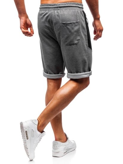 Men's Sweat Shorts Grey-Black Bolf Q3874