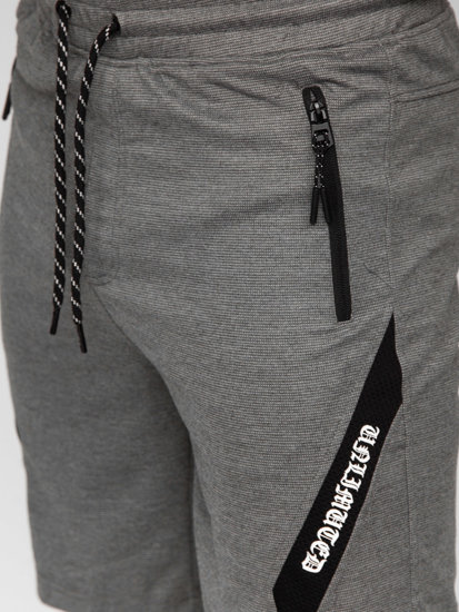Men's Sweat Shorts Grey-Black Bolf Q3875