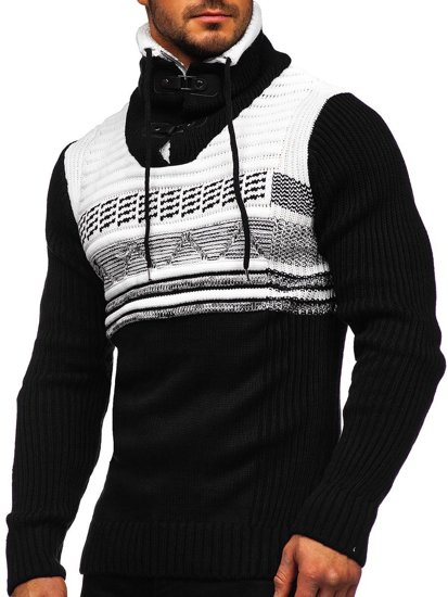 Men's Thick Stand Up Sweater Black Bolf 2020