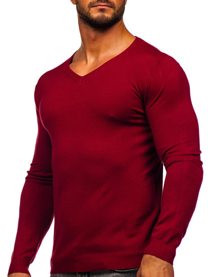 Men's V-neck Sweater Claret Bolf MMB601