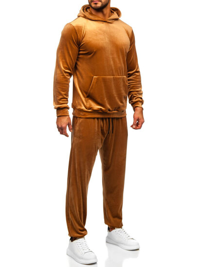 Men's Velour Tracksuit with hood Camel Bolf 0002A