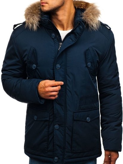 Men's Winter Jacket Navy Blue Bolf 1633