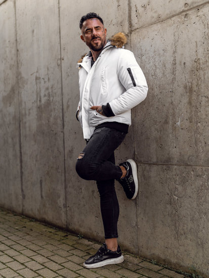 Men's Winter Jacket White Bolf 2019