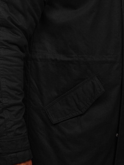 Men's Winter Parka Jacket Black Bolf EX838