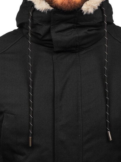 Men's Winter Parka Jacket Black Bolf M120