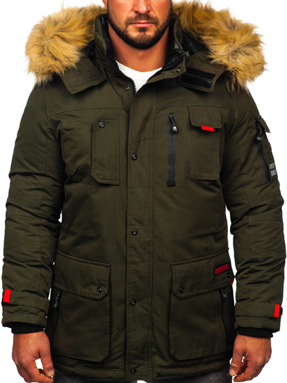 Men's Winter Parka Jacket Khaki Bolf 5M791