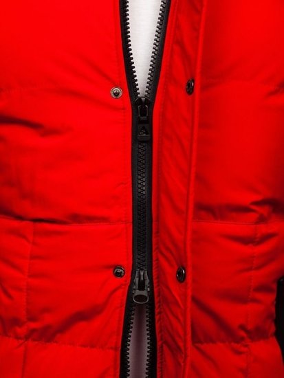 Men's Winter Parka Jacket Red Bolf 5857