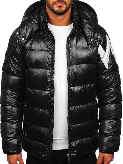 Men's Winter Quilted Jacket Black Bolf 9981