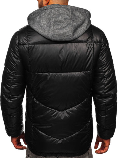 Men's Winter Quilted Jacket Black Bolf B2906
