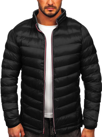 Men's Winter Quilted Sport Jacket Black Bolf 1100