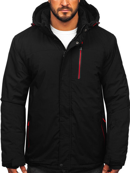 Men's Winter Ski Jacket Black-Red Bolf 7097