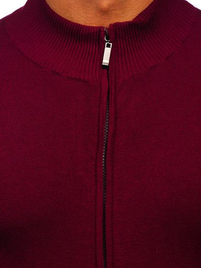 Men's Zip Sweater Claret Bolf YY07