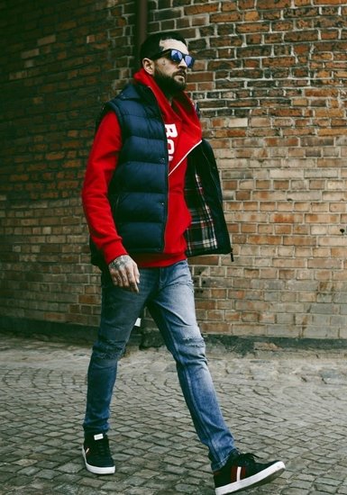 Outfit No. 179 - Hooded Vest, Hoodie, Jeans