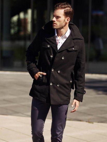 Outfit No. 314 - Winter Coat, Elegant Shirt, Chino Trousers 