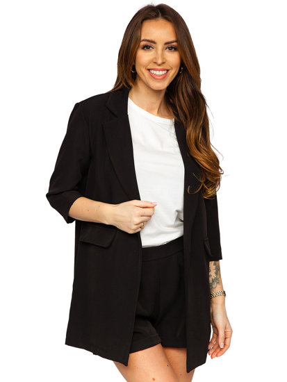 Women's 2-Piece Elegant Summer Suit Black Bolf 8895