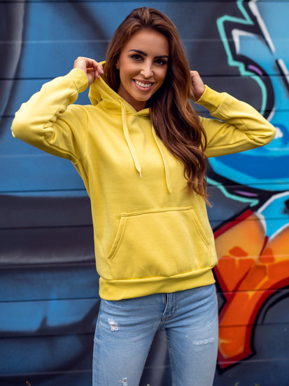 Women’s Kangaroo Sweatshirt Yellow-Neon Bolf W02