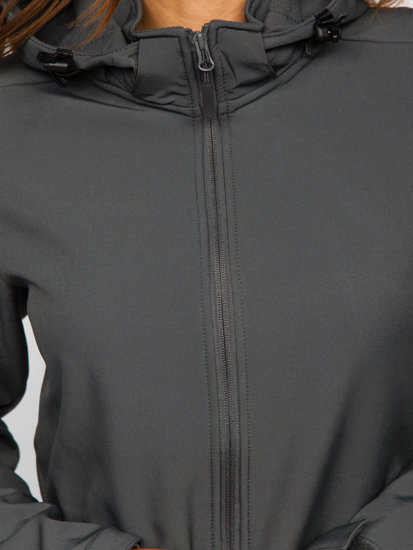 Women's Lightweight Softshell Jacket Dark Grey Bolf HH018