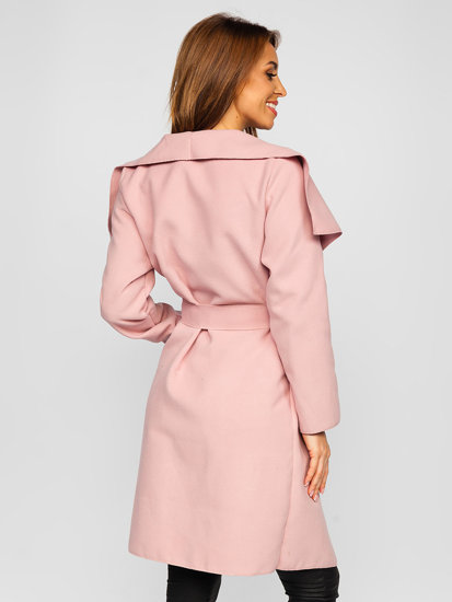 Women's Longline Coat Pink Bolf 5079