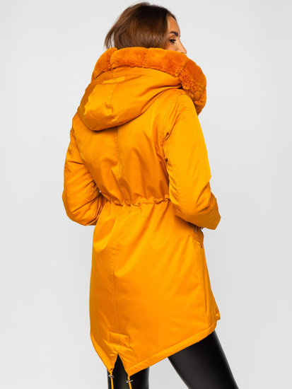 Women's Winter Parka Jacket with Hood Camel Bolf 5M762
