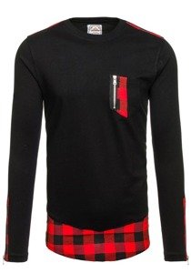 Black-Red Men's Sweatshirt Bolf 0758