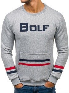 Grey Men's Printed Sweatshirt Bolf 75