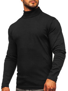 Men's Basic Polo Neck Sweater Black Bolf 145347