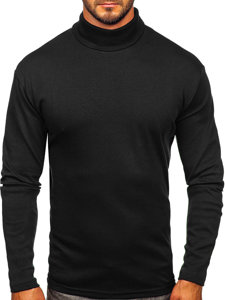 Men's Basic Polo Neck Sweater Black Bolf 145347