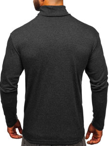 Men's Basic Polo Neck Sweater Graphite Bolf 145347