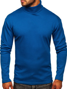 Men's Basic Polo Neck Sweater Indigo Bolf 145347
