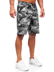 Men's Camo Shorts Grey Bolf 8K283
