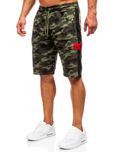 Men's Camo Sweat Shorts Khaki Bolf HW2636