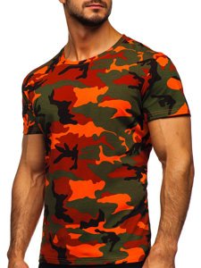 Men's Camo T-shirt Green-Orange Bolf S807