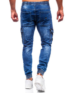 Men's Cargo Jeans Navy Blue Bolf TF131