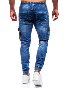 Men's Cargo Jeans Navy Blue Bolf TF134