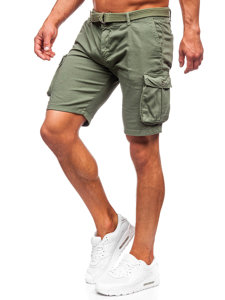 Men's Cargo Shorts with Belt Khaki Bolf 010