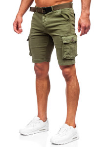 Men's Cargo Shorts with Belt Khaki Bolf MP0109MV