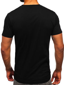 Men's Cotton Printed T-shirt Black Bolf 143008