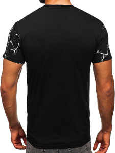 Men's Cotton Printed T-shirt Black Bolf 14717
