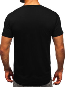 Men's Cotton Printed T-shirt Black Bolf 14720