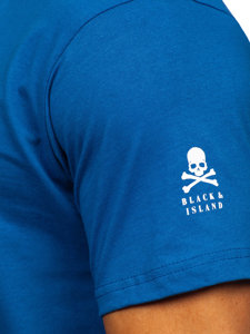 Men's Cotton Printed T-shirt Blue Bolf 14784