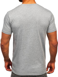 Men's Cotton Printed T-shirt Grey Bolf 14794