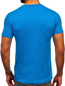 Men's Cotton Printed T-shirt Sky Blue Bolf 143004