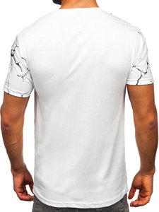 Men's Cotton Printed T-shirt White Bolf 14717