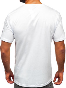 Men's Cotton Printed T-shirt White Bolf 14784