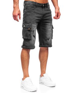 Men's Denim Shorts Black Bolf K15012-2
