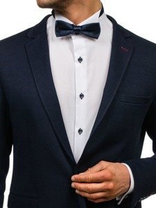 Men's Elegant Bow Tie Navy Blue Bolf M001